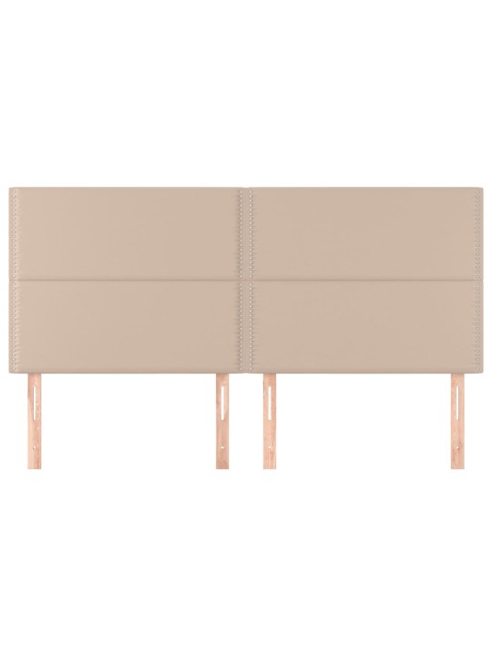 Čela postele 4 ks cappuccino 90x5x78/88 cm umělá kůže