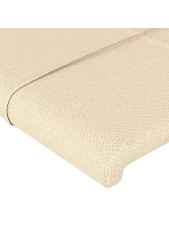 Čelo postele 2 ks krémové 80 x 5 x 78/88 cm textil