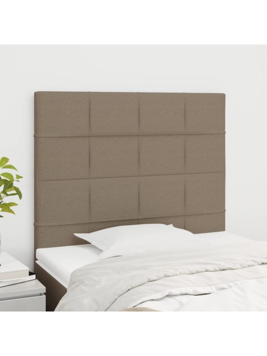 Čelo postele 2 ks taupe 90x5x78/88 cm textil