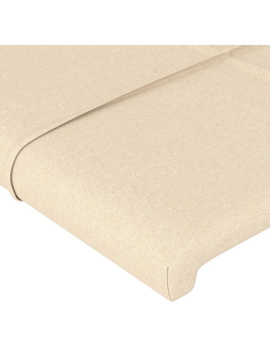 Čelo postele 2 ks krémové 100x5x78/88 cm textil