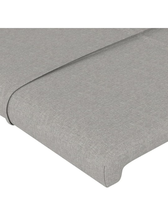 Čela postele 4 ks světle šedá 72 x 5 x 78/88 cm textil