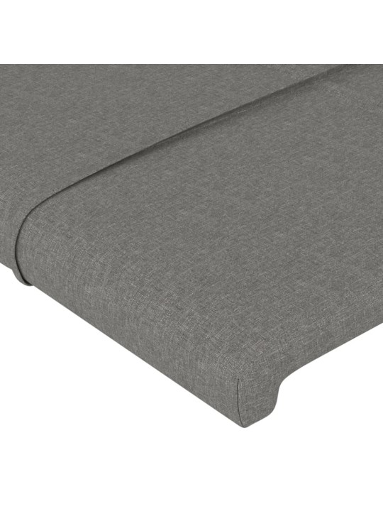 Čela postele 4 ks tmavě šedá 72 x 5 x 78/88 cm textil