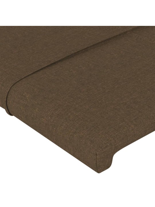 Čela postele 4 ks tmavě hnědá 72 x 5 x 78/88 cm textil