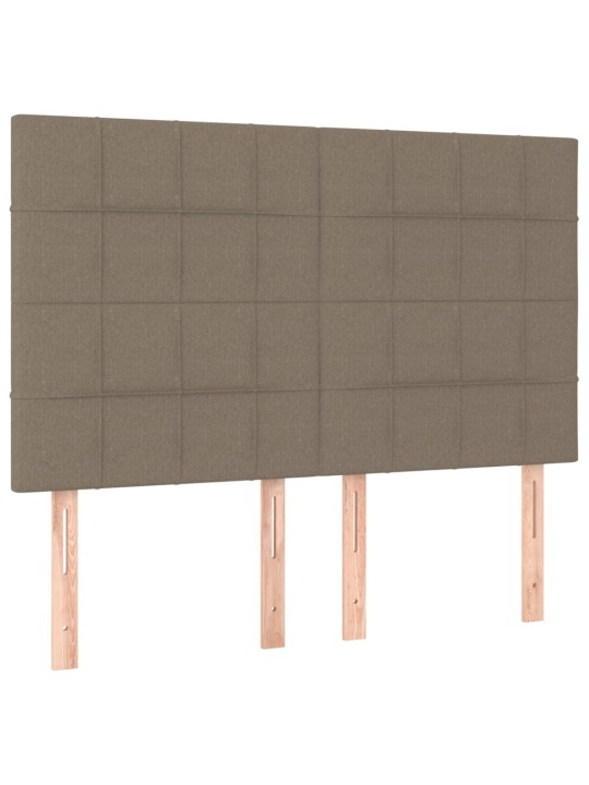 Čela postele 4 ks taupe 72 x 5 x 78/88 cm textil
