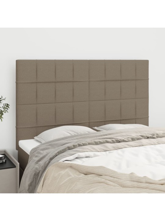 Čela postele 4 ks taupe 72 x 5 x 78/88 cm textil