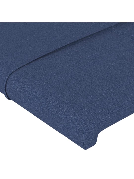 Čela postele 4 ks modrá 72 x 5 x 78/88 cm textil