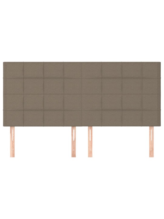 Čela postele 4 ks taupe 80 x 5 x 78/88 cm textil