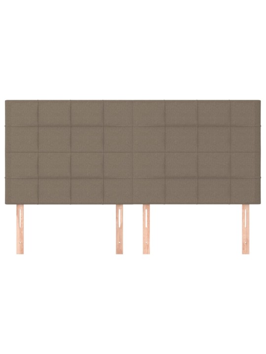 Čelo postele 4 ks taupe 90x5x78/88 cm textil