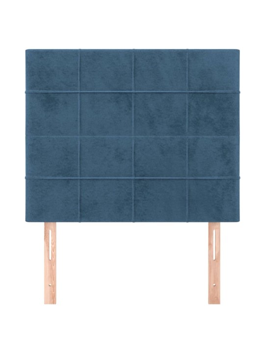 Čelo postele tmavě modré 100x5x78/88 cm samet