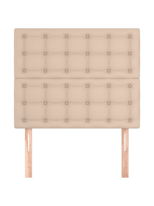 Čela postele 2 ks cappuccino 90x5x78/88 cm umělá kůže