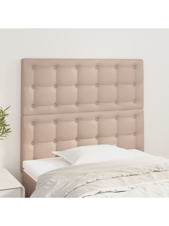 Čela postele 2 ks cappuccino 100x5x78/88 cm umělá kůže