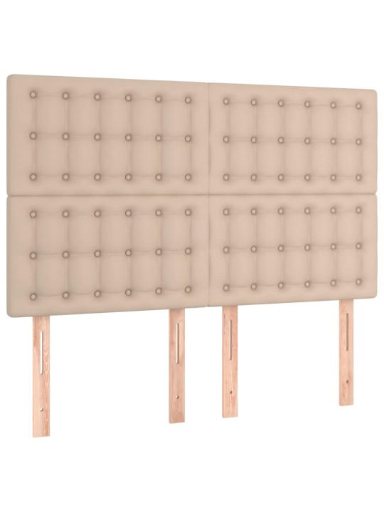 Čela postele 4 ks cappuccino 72 x 5 x 78/88 cm umělá kůže