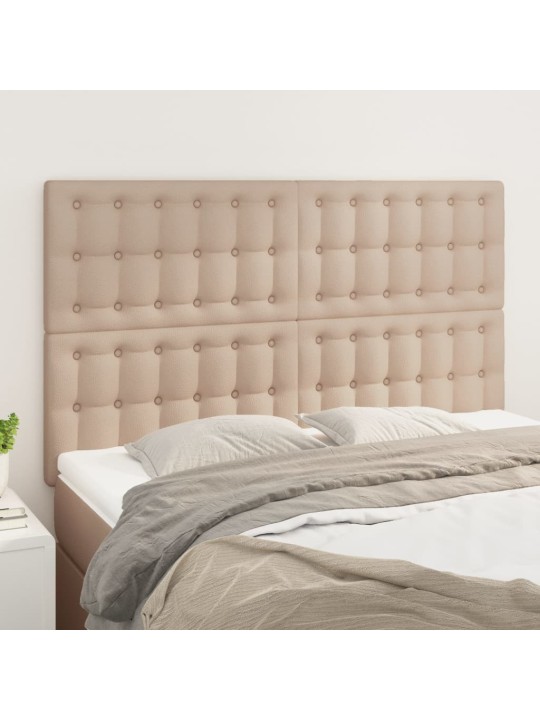 Čela postele 4 ks cappuccino 72 x 5 x 78/88 cm umělá kůže