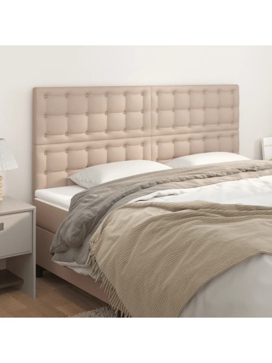 Čela postele 4 ks cappuccino 80x5x78/88 cm umělá kůže