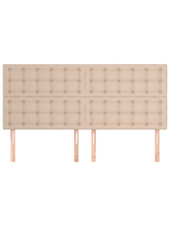 Čela postele 4 ks cappuccino 90x5x78/88 cm umělá kůže