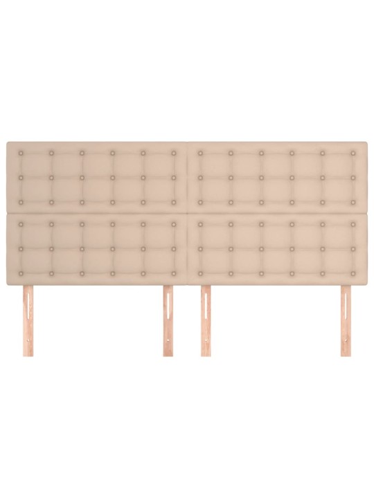 Čela postele 4 ks cappuccino 100x5x78/88 cm umělá kůže