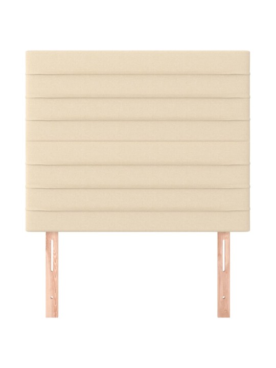 Čelo postele 2 ks krémové 80 x 5 x 78/88 cm textil