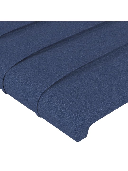 Čelo postele 2 ks modré 80 x 5 x 78/88 cm textil