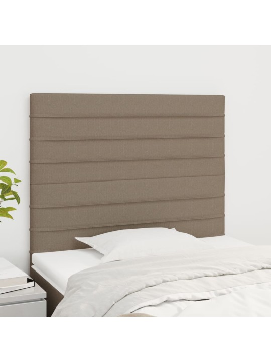 Čelo postele 2 ks taupe 90x5x78/88 cm textil