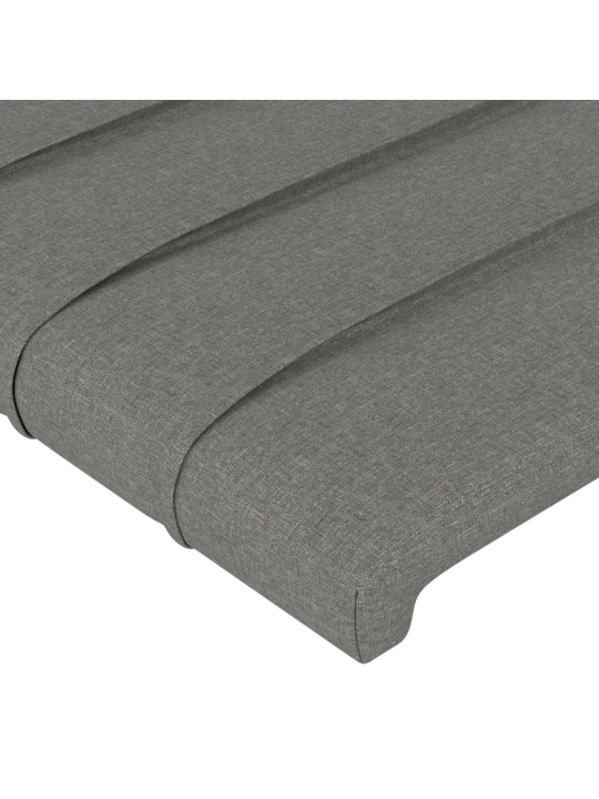 Čela postele 4 ks tmavě šedá 72 x 5 x 78/88 cm textil