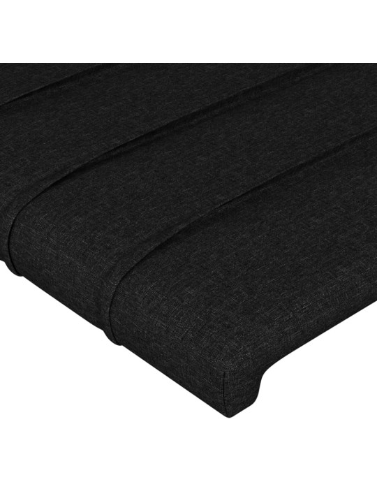 Čela postele 4 ks černá 72 x 5 x 78/88 cm textil