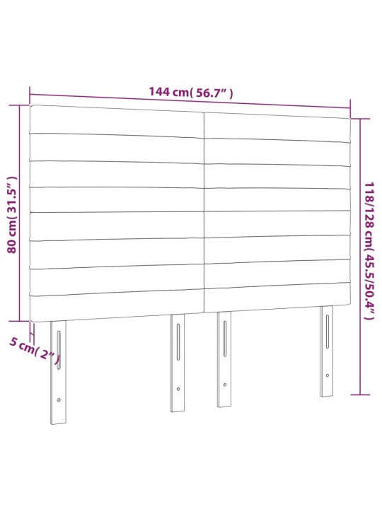 Čela postele 4 ks černá 72 x 5 x 78/88 cm textil