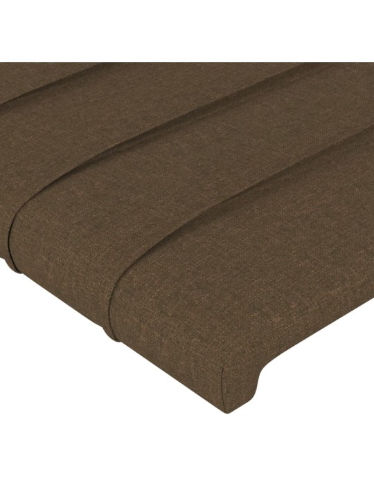 Čela postele 4 ks tmavě hnědá 72 x 5 x 78/88 cm textil