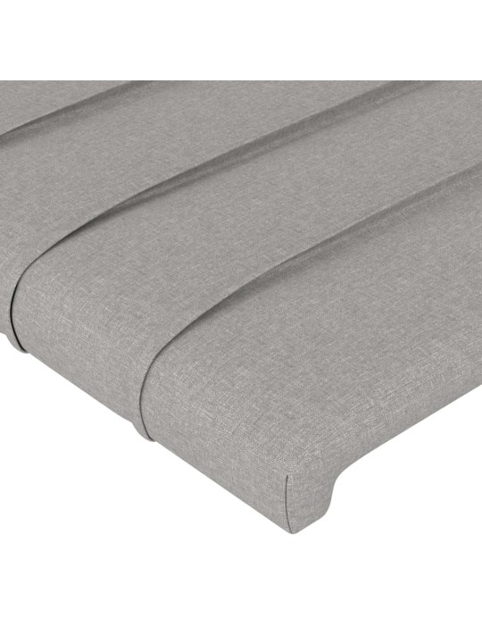 Čela postele 4 ks světle šedá 80x5x78/88 cm textil