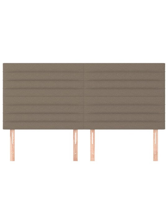 Čela postele 4 ks taupe 80 x 5 x 78/88 cm textil