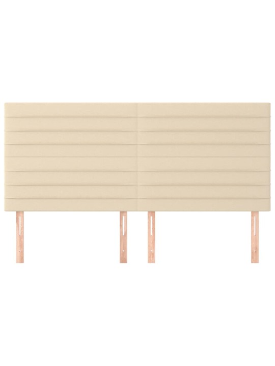 Čelo postele 4 ks krémové 80 x 5 x 78/88 cm textil