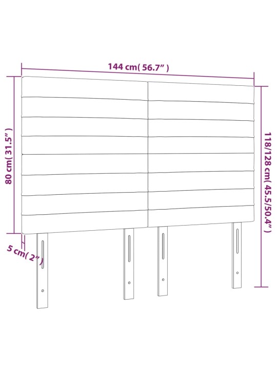 Čela postele 4 ks tmavě šedá 72 x 5 x 78/88 cm samet