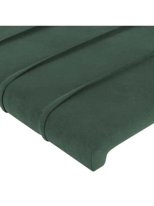 Čela postele 4 ks tmavě zelená 72 x 5 x 78/88 cm samet