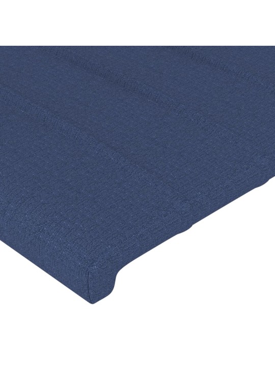 Čelo postele 2 ks modré 80 x 5 x 78/88 cm textil