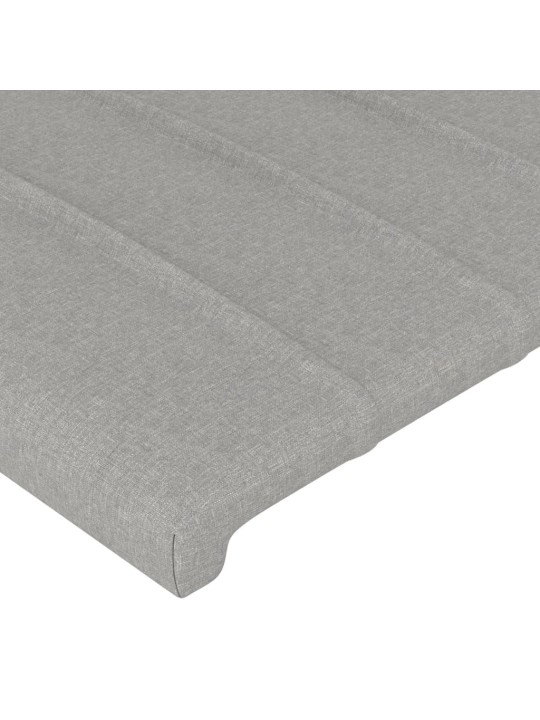 Čelo postele 2 ks světle šedé 90x5x78/88 cm textil