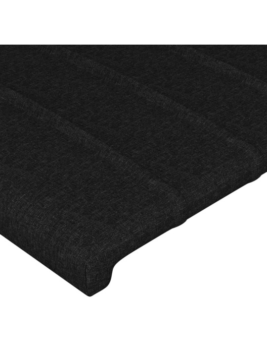 Čelo postele 2 ks černé 100x5x78/88 cm textil