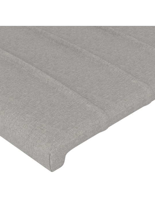 Čela postele 4 ks světle šedá 72 x 5 x 78/88 cm textil