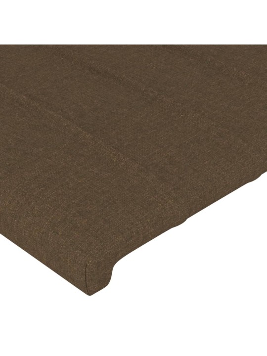 Čela postele 4 ks tmavě hnědá 72 x 5 x 78/88 cm textil