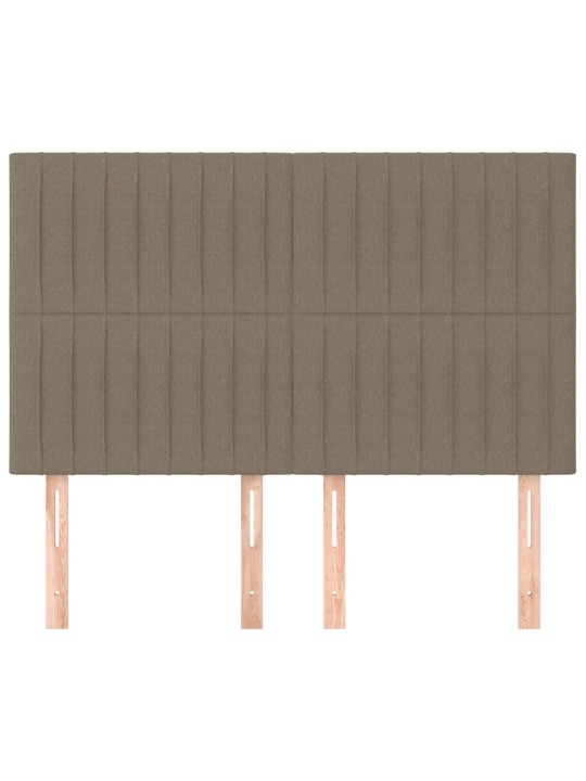 Čela postele 4 ks taupe 72 x 5 x 78/88 cm textil