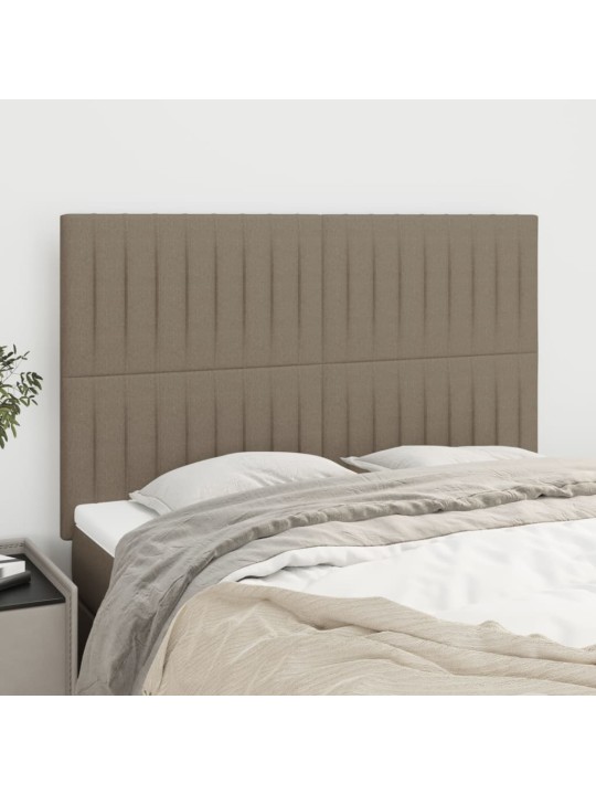 Čela postele 4 ks taupe 72 x 5 x 78/88 cm textil