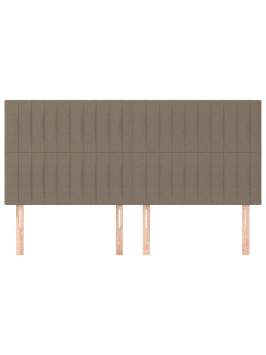Čela postele 4 ks taupe 80 x 5 x 78/88 cm textil