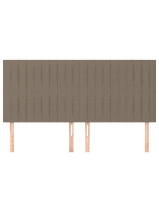 Čelo postele 4 ks taupe 100x5x78/88 cm textil