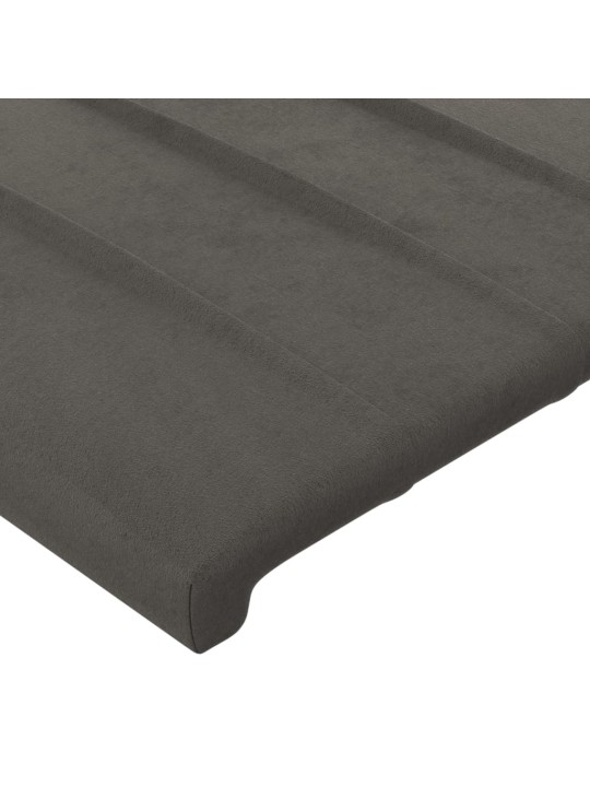 Čelo postele 2 ks tmavě šed 90x5x78/88 cm samet