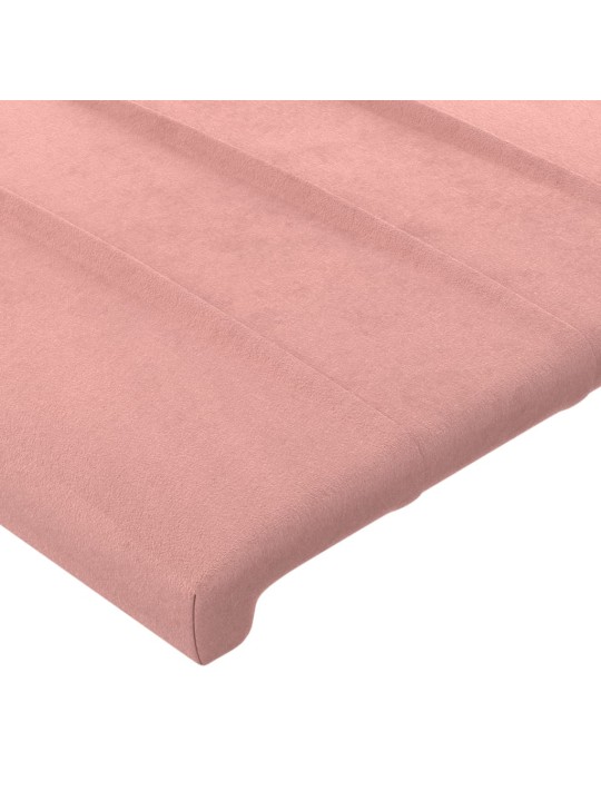 Čelo postele 2 ks růžové 100x5x78/88 cm samet