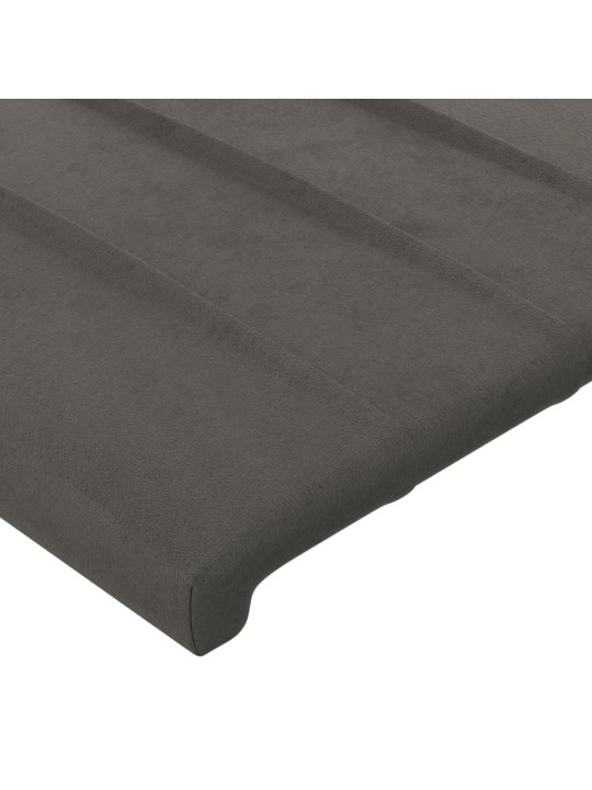 Čela postele 4 ks tmavě šedá 72 x 5 x 78/88 cm samet