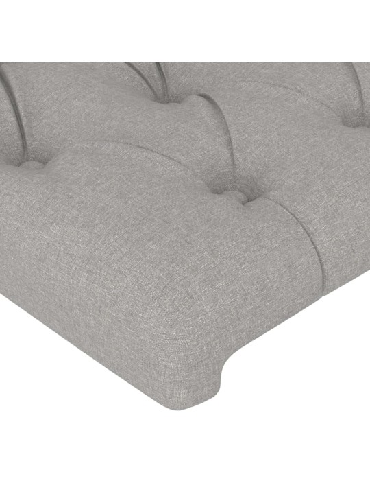 Čelo postele 2 ks světle šedé 80x7x78/88 cm textil