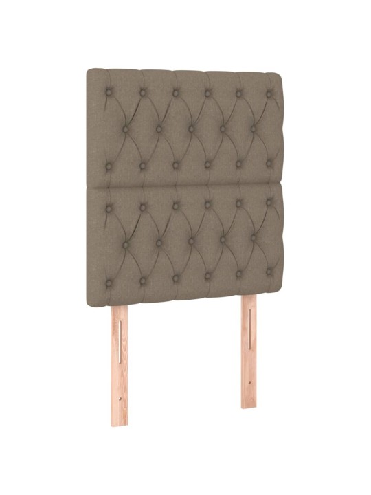 Čela postele 2 ks taupe 80x7x78/88 cm textil