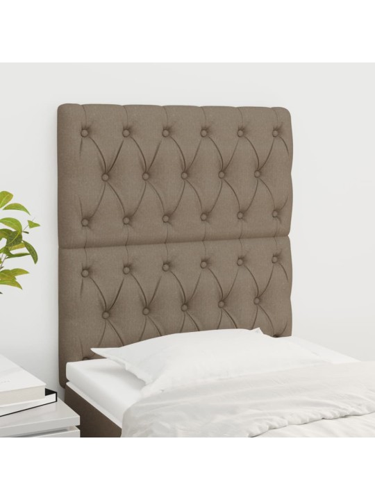 Čela postele 2 ks taupe 80x7x78/88 cm textil