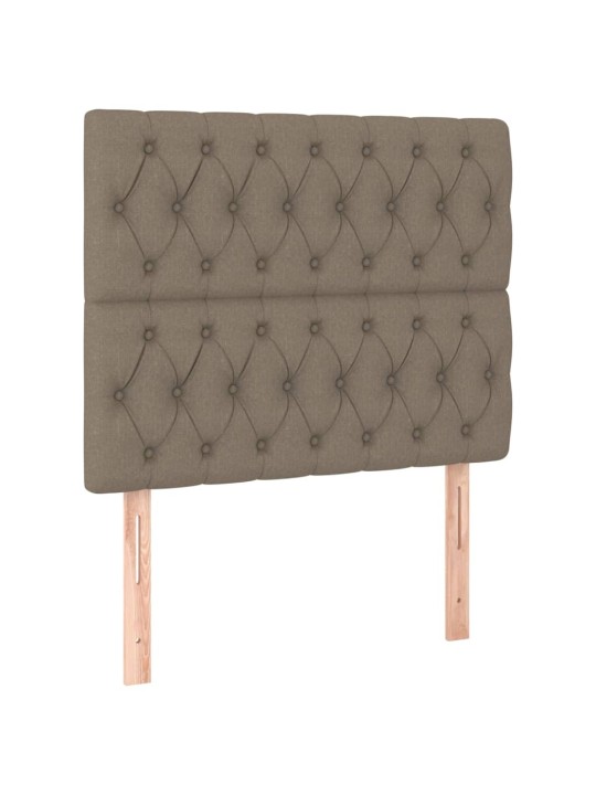 Čela postele 2 ks taupe 90x7x78/88 cm textil