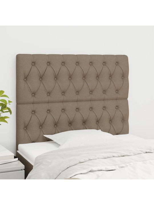 Čela postele 2 ks taupe 90x7x78/88 cm textil