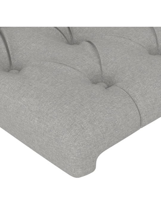Čela postele 4 ks světle šedá 72x7x78/88 cm textil